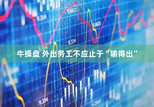 牛操盘 外出务工不应止于“输得出”