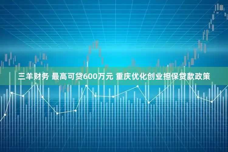 三羊财务 最高可贷600万元 重庆优化创业担保贷款政策